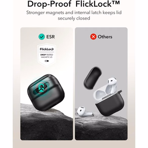 ESR Pulse Halolock MagSafe ümbris AirPods 4 jaoks, must