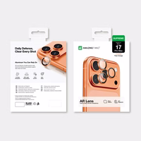 AmazingThing Lens Glass jaoks iPhone 17 Pro / Pro Max - with oranž Frame