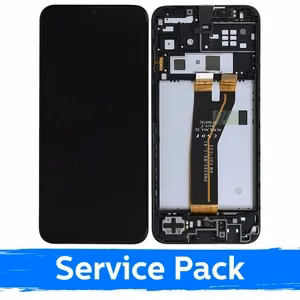 LCD ekraan ühilduv Samsung M146 M14 5G must raamiga (Service Pack)