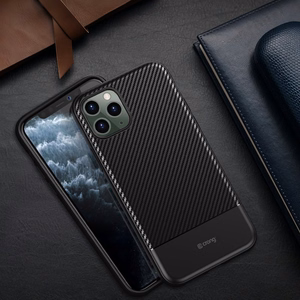 Crong Prestige Carbon ümbris seadmele iPhone 11 Pro Max, must