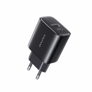 Зарядное устройство Awei PD85-EU 22.5W USB-A/USB-C черный