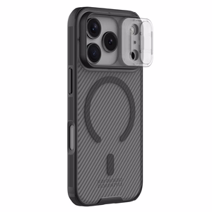 Nillkin CamShield Pro MagSafe Compatible Ümbris jaoks iPhone 17 Pro Max - Läbipaistev Must