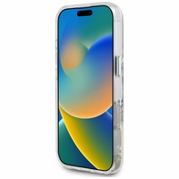 Guess IML Metal Colored Circle Classic Logo MagSafe iPhone 16 Pro Ümbris - Roosa