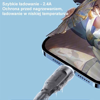 USAMS Kaabel lightning 2,4A 1,2m Fast Charging Lithe Series roheline SJ565USB04 (US-SJ565)