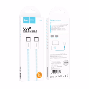 USB cable Hoco X104 60W USB-C to USB-C 2.0m white