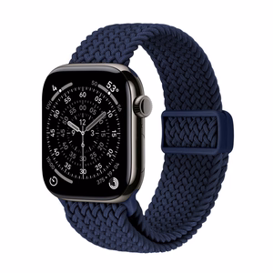 Crong Wave Band punutud Apple Watch rihm, 44/45/46/49 mm, tumesinine