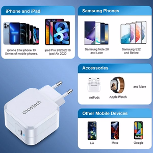 PD8007 USB-C PD45W power laadija Choetech EU (valge)