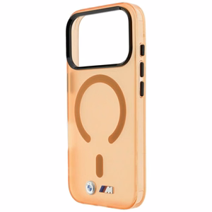 BMW M IML Frosted Metal Logo & Trims MagSafe ümbris mudelile iPhone 17 Pro / 18 Pro – oranž