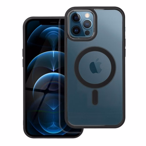 Чехол для iPhone 12 PRO MAX Color Edge Mag Cover совместимый с MagSafe чёрный