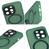 Tel Protect Magnetic Splash Frosted Ümbris jaoks Iphone 15 Pro Max roheline