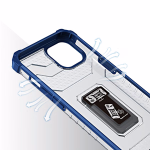 Crystal Ring Case прочный защитный чехол с подставкой для iPhone 12 mini синий