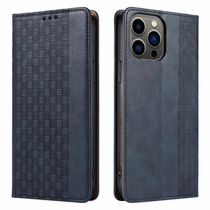 Magnet rihmaga ümbris iPhone 14 Pro Max Flip Wallet Mini Lanyard Stand Sinine