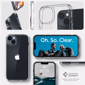 Spigen Ultra Hybrid iPhone 14 ümbris - läbipaistev
