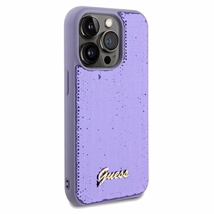 Guess Sequin Script Metal чехол для iPhone 13 Pro Max - фиолетовый