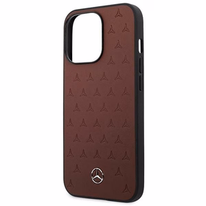 Mercedes MEHCP13LPSQRE iPhone 13 Pro / 13 6.1" punane ümbris Leather Stars Pattern