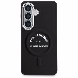 Karl Lagerfeld Embossed Ring RSG Logo MagSafe ümbris Samsung Galaxy S26+ must