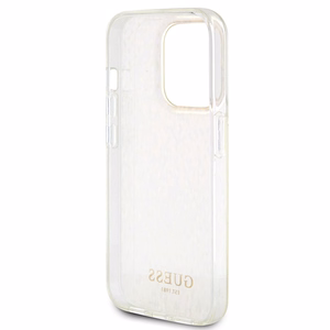 Guess GUHCP15LHDECMP iPhone 15 Pro 6.1" roosa/roosa hardcase IML Faceted Mirror Disco Iridescent