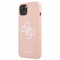 Guess Silikoon 4G Logo Ümbris for iPhone 13 / 14 / 15 - roosa