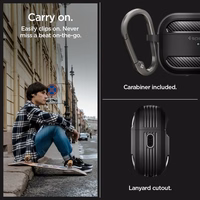 Spigen Rugged Armor Ümbris jaoks Apple AirPods Pro 1 / 2 - Matte must