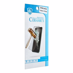 5D Full Glue Ceramic keraamiline ekraanikaitse iPhone 15 Pro, must