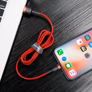 Baseus Cafule USB Lightning cable 2.4A 1m (must + punane)