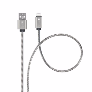 Kaabel USB A to Lightning Forcell F-Energy 2,4A 12W Metal 1 m C236 hõbedane