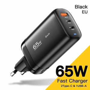 Laadija Essager GaN Shining must 65W (QC3.0 / 2xPD65W)