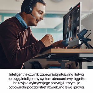 HP Poly Voyager Focus 2-M USB-C-C kõrvaklapid USB-C/A adapter laadimisalus