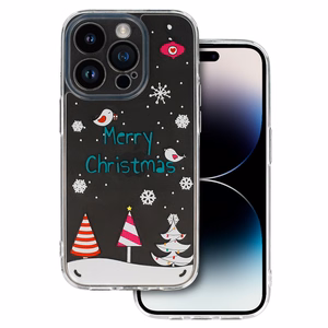 TEL PROTECT Christmas Ümbris jaoks Iphone 13 Pro Max Design 4 Clear