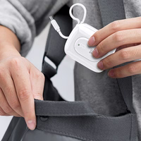 Dudao K32 22.5W 10000 mAh Powerbank with Built-in USB-C/ Lightning Kaabel - valge