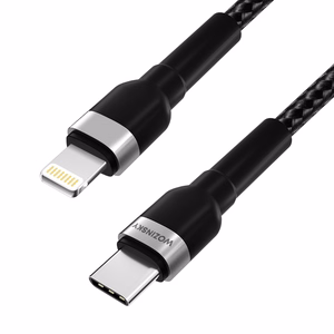 Wozinsky WNBCL2 кабель Lightning USB-C PD 30W 2м - чёрный