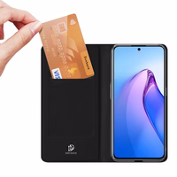 Dux Ducis Skin Pro ümbris Oppo Reno 8 Pro flip cover kaardi rahakoti stend must