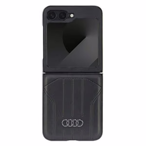 Audi Synthetic Leather MagSafe Ümbris jaoks Samsung Galaxy Z Flip 6 - must