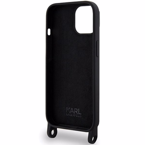 Karl Lagerfeld KLHCP15SSCBSKNK iPhone 15 6.1" hardcase must/must Crossbody Silicone Ikonik