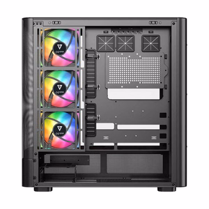 MODECOM Volcano AQ300 ARGB kesktornkorpus, must