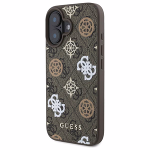 Guess 4G Printed Stripes MagSafe iPhone 16 Ümbris - Brown