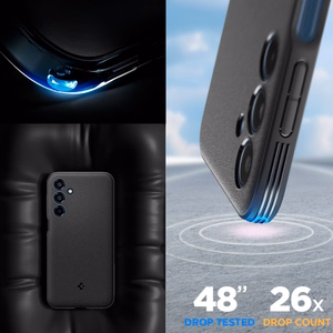 Spigen Essential SandBlast Ümbris jaoks Samsung Galaxy M35 5G - Must