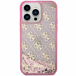 Guess GUHCP14LLC4PSGP iPhone 14 Pro 6.1" roosa/roosa hardcase Liquid Glitter 4G Transculent