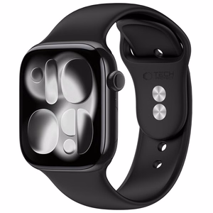 Tech-Protect Silicone Strap for Apple Watch 4 / 5 / 6 / 7 / 8 / 9 / SE (38 / 40 / 41 mm) - Black