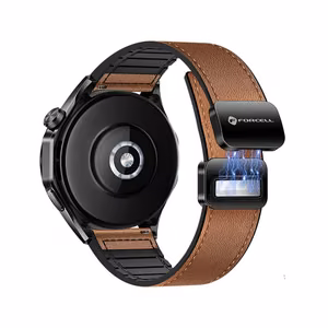 Strap for Samsung Galaxy Watch Forcell F-Design FS20 magnetic eco-friendly leather 22 mm brown
