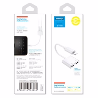 Joyroom S-Y104 headphone Lightning / 2x Lightning adapter - valge