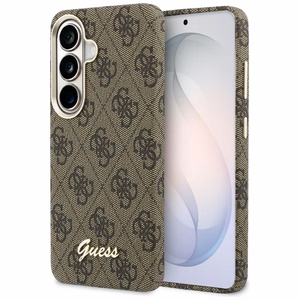 Guess ümbris 4G Script MagSafe Samsung Galaxy S26 jaoks pruun