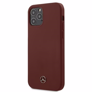 Mercedes Silicone Line ümbris iPhone 12 / iPhone 12 Pro jaoks - punane