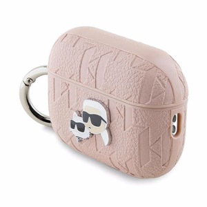 Karl Lagerfeld Monogram Karl & Choupette Head ümbris jaoks AirPods Pro 2 - roosa