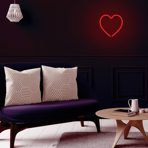 Neon LED Light HEART punane Bat + USB FLNE07 Forever Light