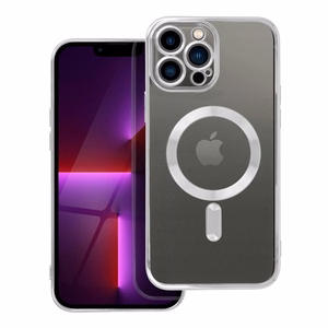 ELECTRO MAG COVER case compatible with MagSafe jaoks IPHONE 13 Pro Max hõbedane