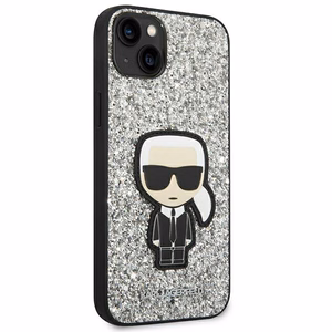 Karl Lagerfeld KLHCP14MGFKPG iPhone 14 Plus 6.7 "hardcase hõbedane / hõbedane Glitter Flakes Ikonik