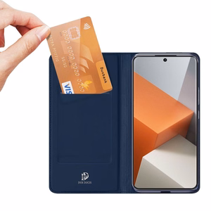 DUX DUCIS wallet case SKIN PRO jaoks REDMI NOTE 13 Pro Plus 5G sinine