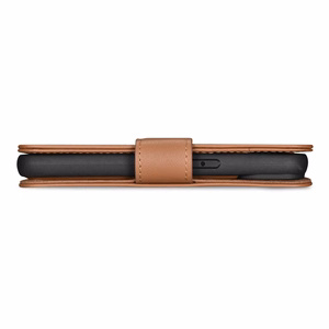 iCarer rahakoti ümbris 2in1 Cover iPhone 14 Pro Max nahast Flip Cover Anti-RFID pruun (WMI14220728-BN)