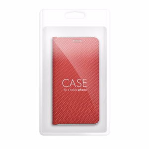 LUNA Book Carbon jaoks XIAOMI Redmi Note 14 4G (GLOBAL - 164,84mm x 78,15mm x 8,16mm) punane